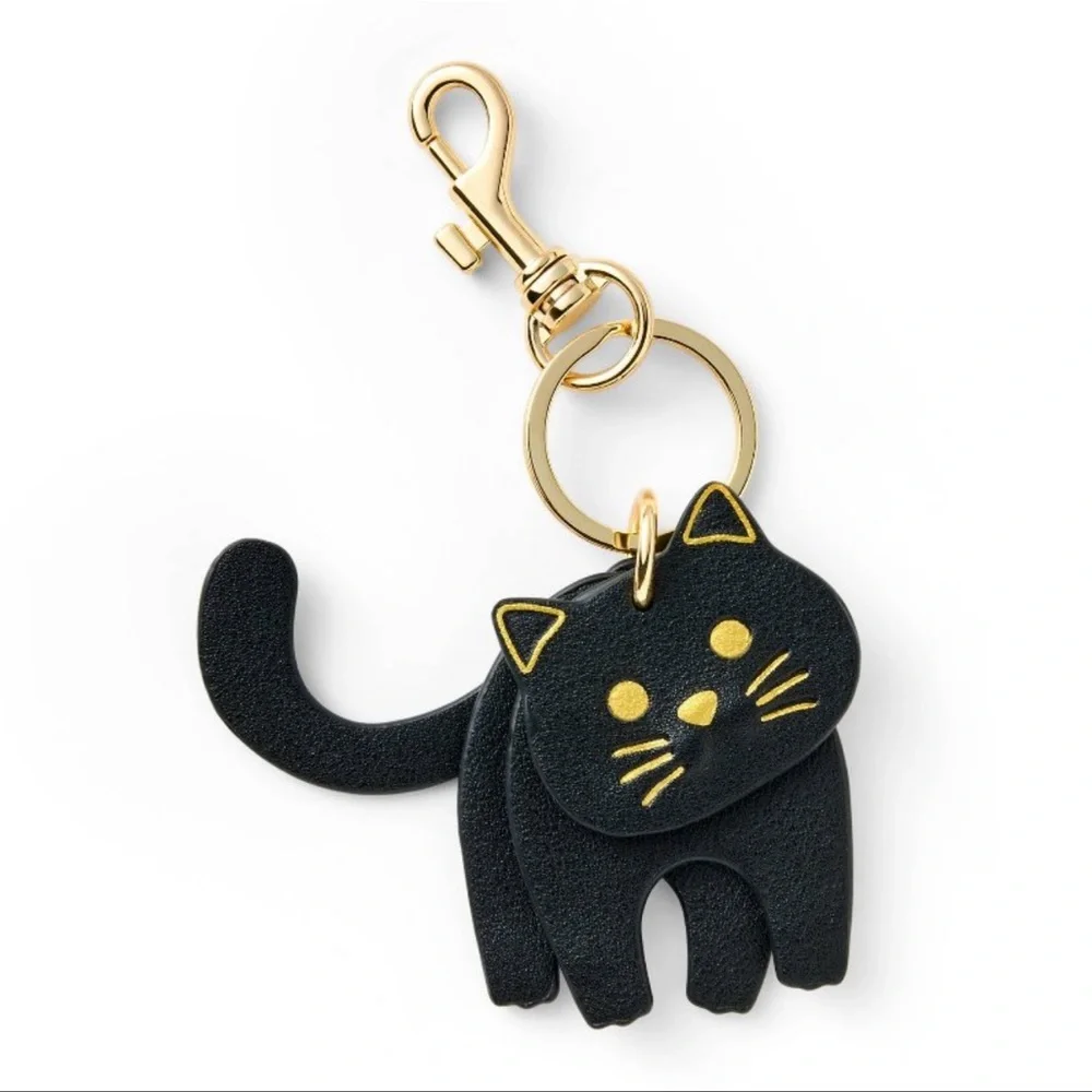 The Cuddle Collab Cat Keychain Black NWT